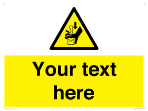 Custom warning hand crushing between press brake tool